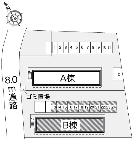 ★手数料０円★千葉市稲毛区園生町　月極駐車場（LP）